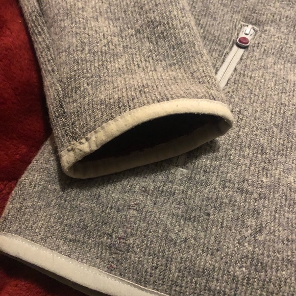 Womens Small 36 The North Face Grey woven wool and merlot lined polyester jacket - Picture 4 of 10